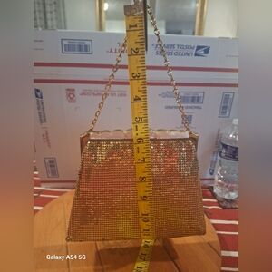 Vintage Whiting & Davis Gold Chain Evening Bag Unused With Price Tag Crossposted